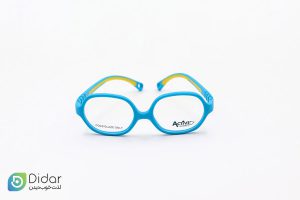 عینک-ژله-ای-کودک-مربعی-کشیده-سنترواستایل-سری-Active-Spring-آبی-زرد01-کلینیک-چشم-دیدار